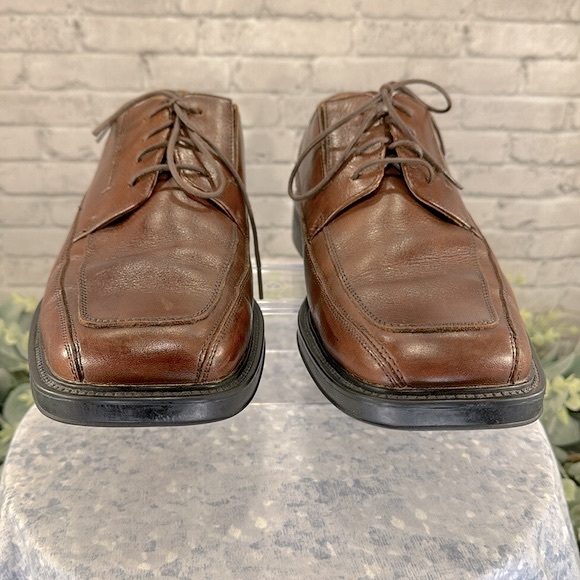 Dockers Pro-Style Comfort Brown Leather Square Toe Dress Oxfords Men’s 10M✨VGUC✨ - Picture 2 of 12